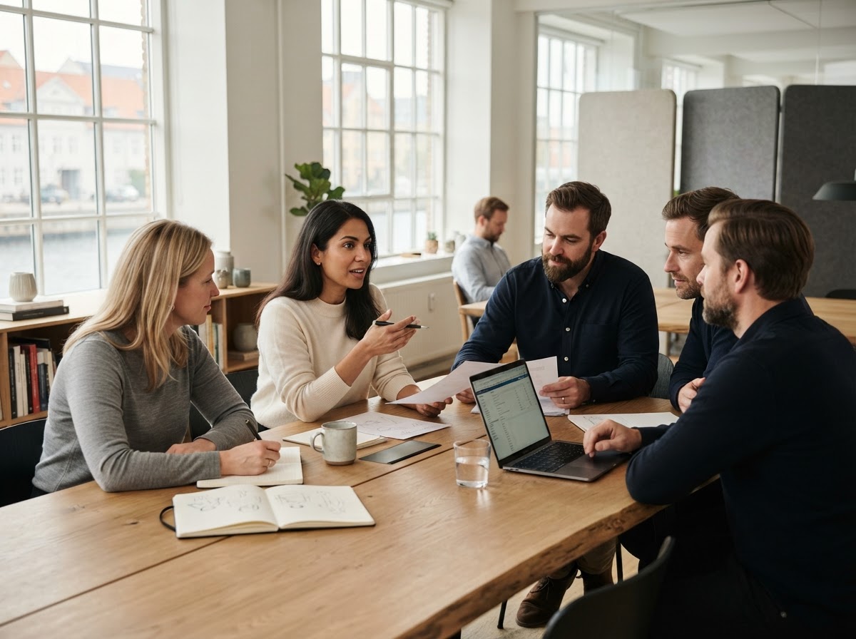 Fyrvo Jevra team der arbejder med dataanalyse og porteføljeovervågning